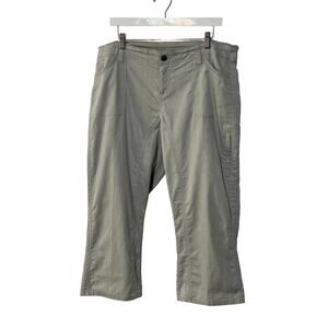 Kuhl Womens 16 Summer Linen Blend Cabo Kapri Lightweight Pants Gray Style 6407